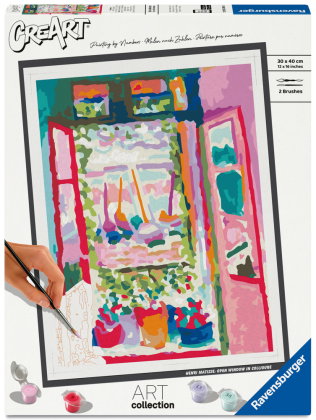 CreArt, Malen nach Zahlen Art Collection - Henri Matisse: Offenes Fenster in Collioure