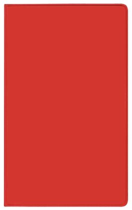 Taschenkalender Saturn Leporello PVC rot 2027