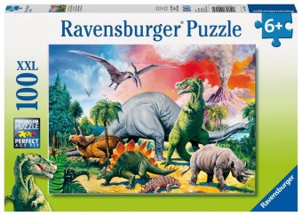 Kinderpuzzle 100 XXL Teile - Unter Dinosauriern
