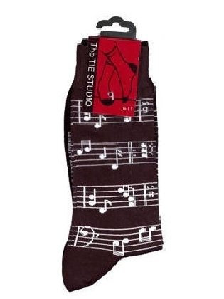 Sheet Music Black Socks - Size 6-11 -Tie Studio-