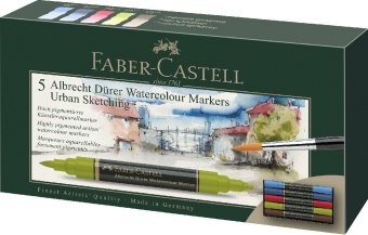 Faber-Castell Aquarellmarker Albrecht Dürer, 5er Etui, Urban Sketching