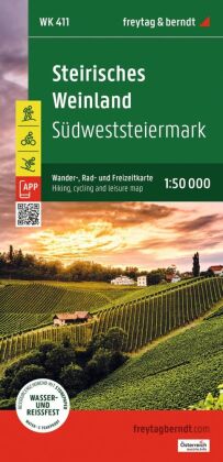 freytag & berndt Wanderkarte WK 411 Steirisches Weinland, Südweststeiermark 1:50.000