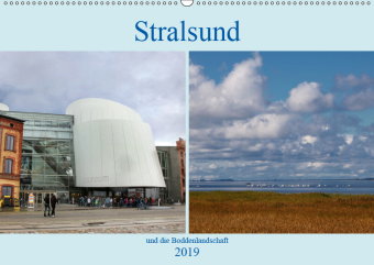 Stralsund und die Boddenlandschaft (Wandkalender 2019 DIN A2 quer)