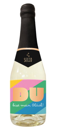 Secco-Flasche 0,2l Du bist mein Glück!