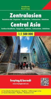 Freytag & Berndt Autokarte Zentralasien - Kasachstan Süd - Kirgisistan - Tadschikistan -Turkmenistan