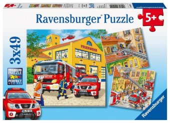 Kinderpuzzle 3x49 Teile - Feuerwehreinsatz