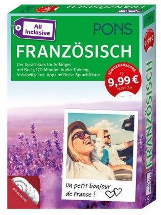 PONS All inclusive Französisch, Kursbuch, 3 Audio+MP3-CDs, Vokabeltrainer-App und Reise-Sprachführer