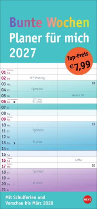Bunte Wochen Planer für mich 2027