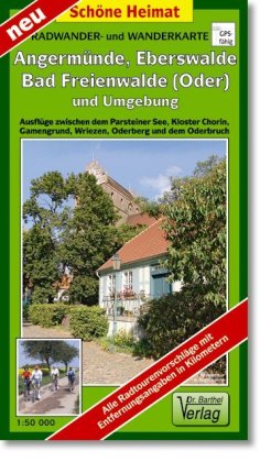 Radwander- und Wanderkarte Angermünde, Eberswalde, Bad Freienwalde (Oder) und Umgebung