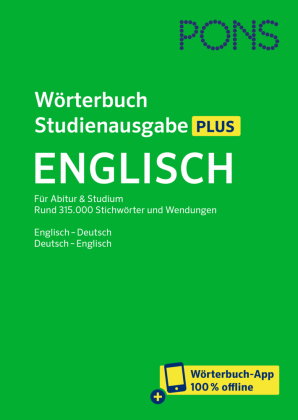 PONS Wörterbuch Studienausgabe Plus Englisch, m. Buch, m. Online-Zugang