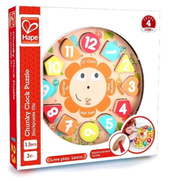 Hape Steckpuzzle Uhr (Kinderpuzzle)