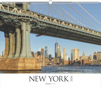 Alpha Edition - New York Kalender 2026 - Wandkalender Querformat 60×50 cm mit imposanten Stadtansich