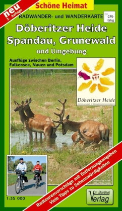 Radwander- und Wanderkarte Döberitzer Heide, Spandau, Grunewald und Umgebung
