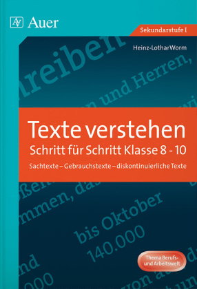 Texte verstehen - Schritt für Schritt, Klasse 8-10