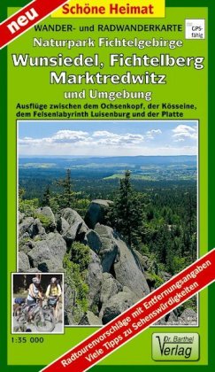 Wander-, Ski- und Radwanderkarte Naturpark Fichtelgebirge, Wunsiedel, Fichtelberg, Marktredwitz und