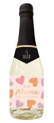 Secco-Flasche 0,2l Für Mama von Herzen