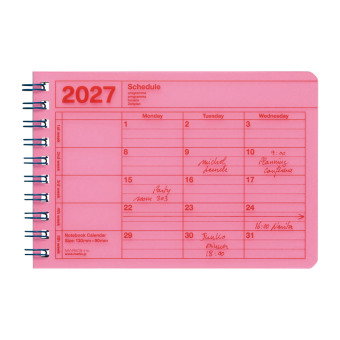 Mark's 2027 Notebook Calendar XS, Pink