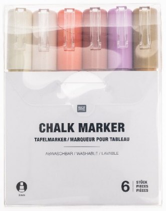 Tafelmarker Set Natur, 6 tlg.