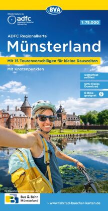BVA ADFC Regionalkarte Münsterland, mit Knotenpunkten 1:75.000