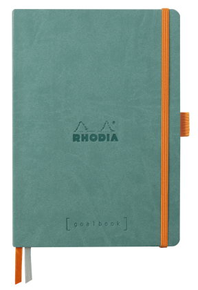Rhodiarama Goalbook A5 Softcover, 120 Blatt elfenbein 90g dot/punktkariert, wassergrün