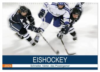 Eishockey! Schneller, härter, das Powergame! (Wandkalender 2024 DIN A3 quer), CALVENDO Monatskalende