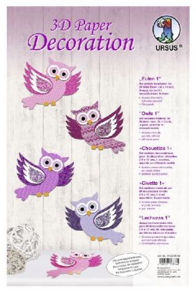 3D Paper Decoration "Eulen 1"