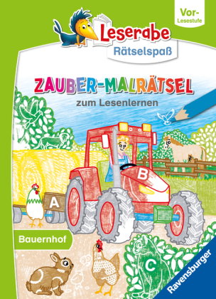 Leserabe Rätselspaß - Zauber-Malrätsel zum Lesenlernen: Bauernhof (Vor-Lesestufe)