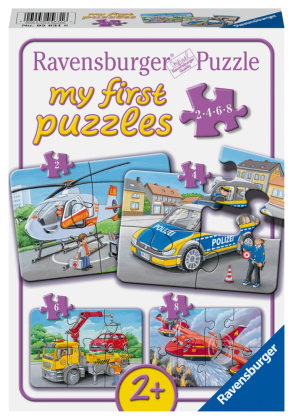 Kinderpuzzle 2, 4, 6, 8 Teile - Meine Einsatzfahrzeuge