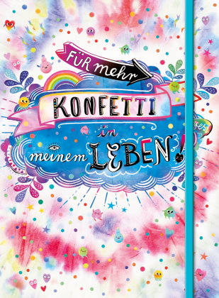 Für mehr Konfetti in meinem Leben! (Notizbuch No. 1 Emma Flint). DIN A5 punktkariert mit farbiger Ei