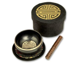 Klangschalen-Set in schwarzer Longevity-Box