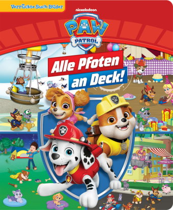 PAW Patrol - Alle Pfoten an Deck! - Verrückte Such-Bilder, groß - Wimmelbuch - Pappbilderbuch mit wa