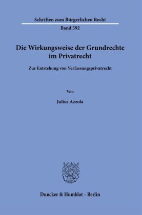 Die Wirkungsweise der Grundrechte im Privatrecht