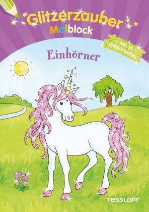 Glitzerzauber Malblock Einhörner