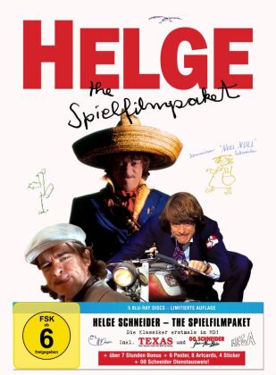 Helge Schneider - The Spielfilmpaket, 5 Blu-ray (Limitierte Capbox)