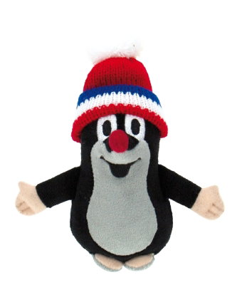 Der kleine Maulwurf Fingerpuppe Winter mit Pudelmütze/Bommelmütze
