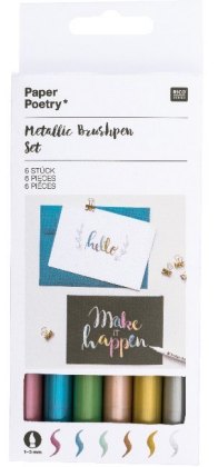 Metallic Brushpens Set 6 Stk