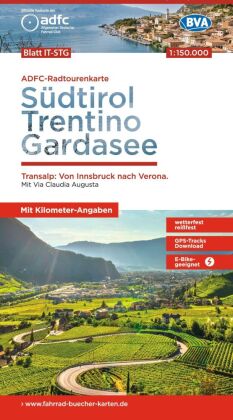 BVA ADFC Radtourenkarte Südtirol, Trentino, Gardasee 1:150.000