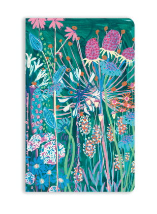 Premium Softcover Notizbuch: Lucy Innes Williams, Blau-Grünes Gartenhaus