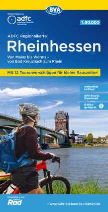 ADFC-Regionalkarte Rheinhessen, 1:50.000, mit Tagestourenvorschlägen, reiß- und wetterfest, E-Bike-g