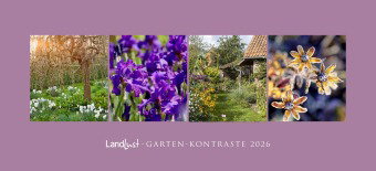Landlust - Landlust Panorama: Garten-Kontraste 2026 - 110×50 cm Wandkalender mit großformatiger Foto