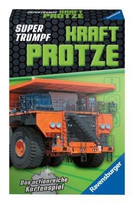 Ravensburger Kartenspiel, Supertrumpf Kraftprotze 20695, Quartett und Trumpf-Spiel für Technik-Fans