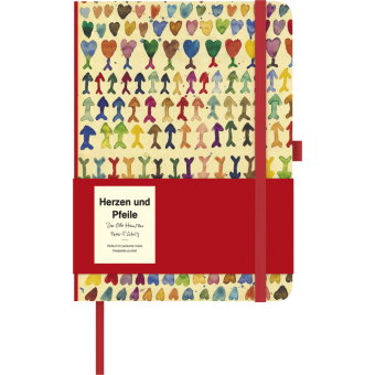 teNeues - Herzen und Pfeile - Notizbuch 16x22 cm von Peter T. Schulz | Design-Notizbuch aus der MoMA
