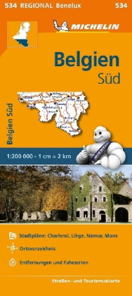 Michelin Karte Belgien Süd