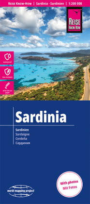 Reise Know-How Landkarte Sardinien / Sardinia (1:200.000)