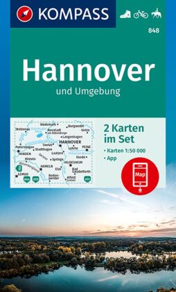 KOMPASS Wanderkarten-Set 848 Hannover und Umgebung (2 Karten) 1:50.000