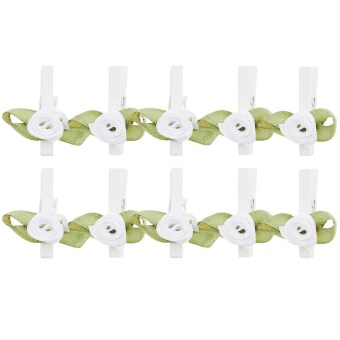 Clips Röschen, Weiß