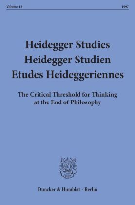 Heidegger Studies - Heidegger Studien - Etudes Heideggeriennes.