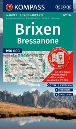 KOMPASS Wanderkarte 56 Brixen / Bressanone 1:50.000