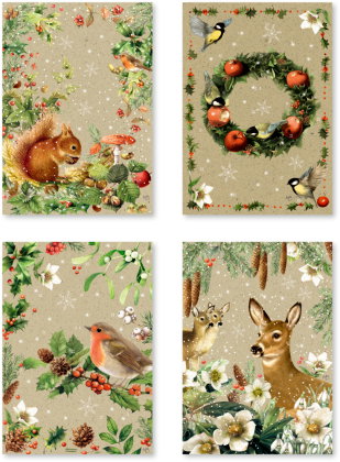 A5-Graspapier-Adventskalender - Zauber der Winternatur