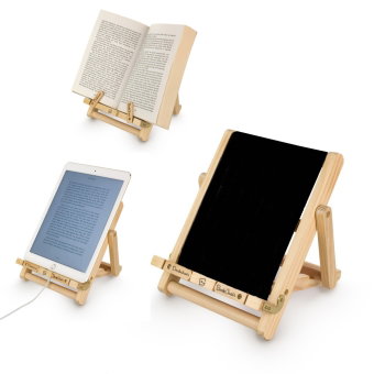 Bookchair (Medium) - Schwarz - Buchständer aus Holz - Leseständer - Für Bücher, E-Reader und Tablets